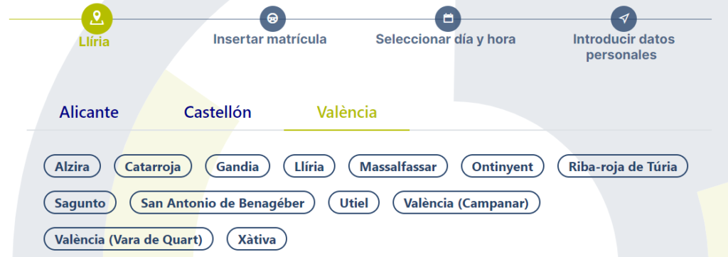 solicitar cita previa itv llíria